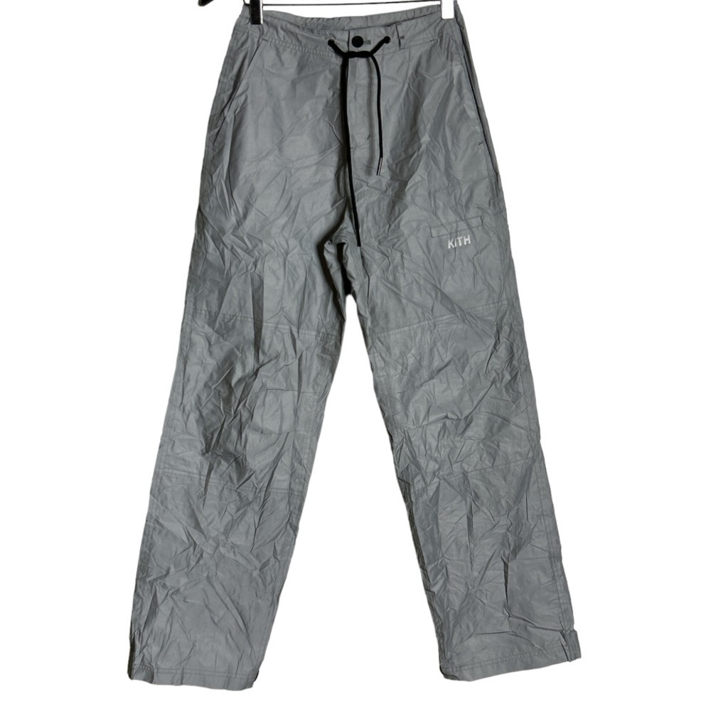 Kith grey/silver crinkled nylon Utility/cargo pants size XS
